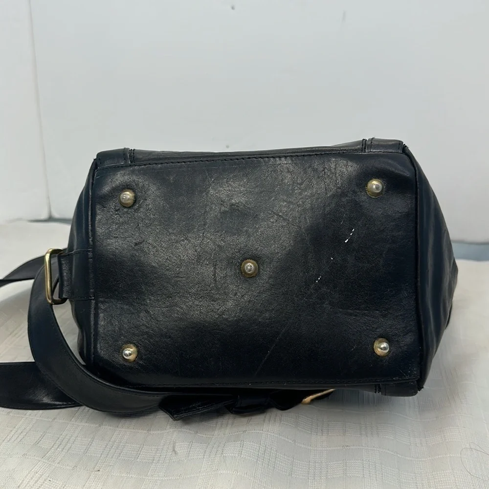 Vintage Black MARINO ORLANDI Leather bag Handbag